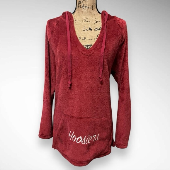 EMERSON STREET CLOTHING CO. Women's‎ Hoosiers Red Plush Hoodie Medium | EUC - Picture 1 of 7